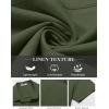 COOFANDY Button Down Shirt for Men Short Sleeve Casual Shirt Summer Beach Vacation Shirt with Pocket(Dark Army Green)