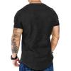COOFANDY Men Muscle Workout T Shirt Gym Bodybuilding Active Short Sleeve Tee Top Black(One Piece- Black)