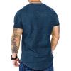 COOFANDY Men Muscle Workout T Shirt Gym Bodybuilding Active Short Sleeve Tee Top Black(One Piece- Dark Blue)