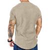 COOFANDY Men Muscle Workout T Shirt Gym Bodybuilding Active Short Sleeve Tee Top Black(One Piece- Khaki)