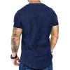 COOFANDY Men Muscle Workout T Shirt Gym Bodybuilding Active Short Sleeve Tee Top Black(One Piece- Navy Blue)