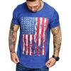 COOFANDY Men Muscle Workout T Shirt Gym Bodybuilding Active Short Sleeve Tee Top Black(Two Pack- Black American Flag/Blue American Flag)
