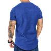 COOFANDY Men Muscle Workout T Shirt Gym Bodybuilding Active Short Sleeve Tee Top Black(Two Pack- Grey/Blue)