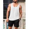 COOFANDY Men’s 3 Pack Tank Tops Gym Workout Shirt Y-Back Sleeveless Muscle Fitness Bodybuilding Tank Shirts(01_black/White/Gray)
