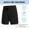 COOFANDY Mens Athletic Shorts 7 Inch Quick Dry Breathable Lightweight Gym Workout Shorts with Pockets(Black (1 Pack of 1))
