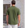 COOFANDY Mens Casual Cotton Linen Shirt Short Sleeve Button Up Shirts Summer Beach Top(Army Green)