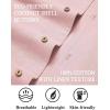 COOFANDY Mens Casual Cotton Linen Shirt Short Sleeve Button Up Shirts Summer Beach Top(Pink)