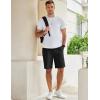 COOFANDY Men’s Casual Shorts Cotton Elastic Waist Drawstring Shorts Lightweight Summer Beach Shorts(Carbon Grey)