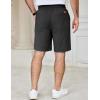 COOFANDY Men’s Casual Shorts Cotton Elastic Waist Drawstring Shorts Lightweight Summer Beach Shorts(Carbon Grey)