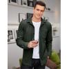 COOFANDY Men’s Corduroy Shirt Casual Shacket Long Sleeve Button Down Lightweight Jacket(Army Green)