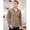 COOFANDY Men’s Corduroy Shirt Casual Shacket Long Sleeve Button Down Lightweight Jacket(Brown)