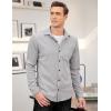 COOFANDY Men’s Corduroy Shirt Casual Shacket Long Sleeve Button Down Lightweight Jacket(Grey)