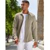 COOFANDY Men’s Corduroy Shirt Casual Shacket Long Sleeve Button Down Lightweight Jacket(Khaki)