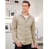 COOFANDY Men’s Corduroy Shirt Casual Shacket Long Sleeve Button Down Lightweight Jacket(Light Brown)