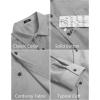 COOFANDY Men’s Corduroy Shirt Casual Shacket Long Sleeve Button Down Lightweight Jacket(Light Grey)