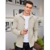 COOFANDY Men’s Corduroy Shirt Casual Shacket Long Sleeve Button Down Lightweight Jacket(Light Khaki)