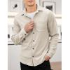 COOFANDY Men’s Corduroy Shirt Casual Shacket Long Sleeve Button Down Lightweight Jacket(Light Khaki)