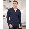 COOFANDY Men’s Corduroy Shirt Casual Shacket Long Sleeve Button Down Lightweight Jacket(Navy Blue)