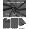 COOFANDY Men’s Cotton Linen Shirts Short Sleeve Casual Shirts Summer Button Down Shirt Linen Beach Vacation Shirt(Dark Gray)