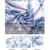 COOFANDY Men’s Hawaiian Floral Shirts Short Sleeve Button Down Shirts Tropical Summer Beach Shirts(A Palm Leaf-white Blue)