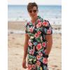 COOFANDY Men’s Hawaiian Matching Shirt and Shorts Set Summer Beach 2 Piece Outfits Short Sleeve Cuban Shirts and Shorts(Dream Garden)