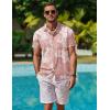 COOFANDY Mens Hawaiian Shirt Short Sleeve Button Down Shirt Tropical Summer Beach Shirt(Flower-hibiscus)