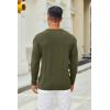COOFANDY Men’s Henley Shirts Long Sleeve Casual Pullover T-Shirt Fashion Basic Button Shirts(Army Green)