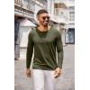 COOFANDY Men’s Henley Shirts Long Sleeve Casual Pullover T-Shirt Fashion Basic Button Shirts(Army Green)
