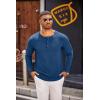 COOFANDY Men’s Henley Shirts Long Sleeve Casual Pullover T-Shirt Fashion Basic Button Shirts(Dark Blue)