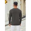 COOFANDY Men’s Henley Shirts Long Sleeve Casual Pullover T-Shirt Fashion Basic Button Shirts(Dark Grey)