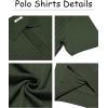 COOFANDY Men’s Knit Polo Shirts Short Sleeve Ribbed Knitted Shirt Summer Lightweight Casual Golf Shirts(Army Green)