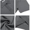 COOFANDY Men’s Knit Polo Shirts Short Sleeve Ribbed Knitted Shirt Summer Lightweight Casual Golf Shirts(Dark Grey)