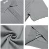 COOFANDY Men’s Knit Polo Shirts Short Sleeve Ribbed Knitted Shirt Summer Lightweight Casual Golf Shirts(Light Grey)