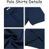 COOFANDY Men’s Knit Polo Shirts Short Sleeve Ribbed Knitted Shirt Summer Lightweight Casual Golf Shirts(Navy Blue)