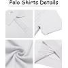 COOFANDY Men’s Knit Polo Shirts Short Sleeve Ribbed Knitted Shirt Summer Lightweight Casual Golf Shirts(White)
