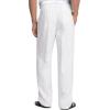 COOFANDY Men’s Linen Pants Casual Beach Summer Pant Elastic Waist Drawstring Lightweight Trousers(White)