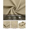 COOFANDY Mens Long Sleeve Button Down Shirts Wrinkle Free Shacket Jacket Stretch Casual Overshirt(Khaki)