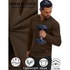 COOFANDY Men’s Long Sleeve Muscle T Shirts Casual V-Neck Slim Fit Longline Ribbed Shirts Stretch Tee Shirts(Brown)