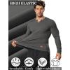 COOFANDY Men’s Long Sleeve Muscle T Shirts Casual V-Neck Slim Fit Longline Ribbed Shirts Stretch Tee Shirts(Dark Grey)