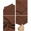 COOFANDY Mens Mock Turtleneck Slim Fit Pullover Sweater Casual Basic Knitted Thermal Sweaters(Brown1)