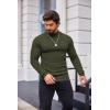 COOFANDY Mens Mock Turtleneck Slim Fit Pullover Sweater Casual Basic Knitted Thermal Sweaters(Deep Army Green)