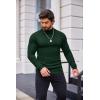 COOFANDY Mens Mock Turtleneck Slim Fit Pullover Sweater Casual Basic Knitted Thermal Sweaters(Forest Green)