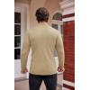 COOFANDY Mens Mock Turtleneck Slim Fit Pullover Sweater Casual Basic Knitted Thermal Sweaters(Khaki)