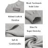 COOFANDY Mens Mock Turtleneck Slim Fit Pullover Sweater Casual Basic Knitted Thermal Sweaters(Light Grey)