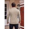 COOFANDY Mens Mock Turtleneck Slim Fit Pullover Sweater Casual Basic Knitted Thermal Sweaters(Light Khaki)