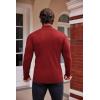 COOFANDY Mens Mock Turtleneck Slim Fit Pullover Sweater Casual Basic Knitted Thermal Sweaters(Wine Red)