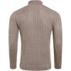 COOFANDY Men’s Slim Fit Turtleneck Sweater Casual Knitted Twisted Pullover Solid Sweaters(Colorful Brown)