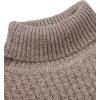 COOFANDY Men’s Slim Fit Turtleneck Sweater Casual Knitted Twisted Pullover Solid Sweaters(Colorful Brown)