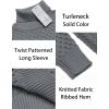 COOFANDY Men’s Slim Fit Turtleneck Sweater Casual Knitted Twisted Pullover Solid Sweaters(Gray)