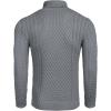 COOFANDY Men’s Slim Fit Turtleneck Sweater Casual Knitted Twisted Pullover Solid Sweaters(Gray)